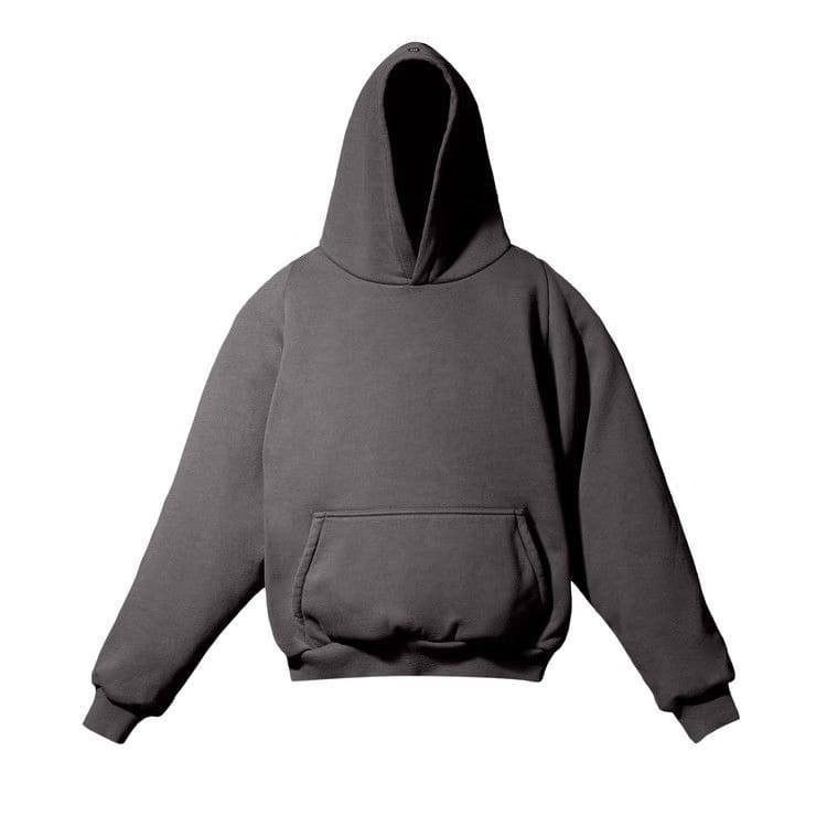 Yeezy Gap Engineered by Balenciaga Logo Shrunken Hoodie Dark Grey
