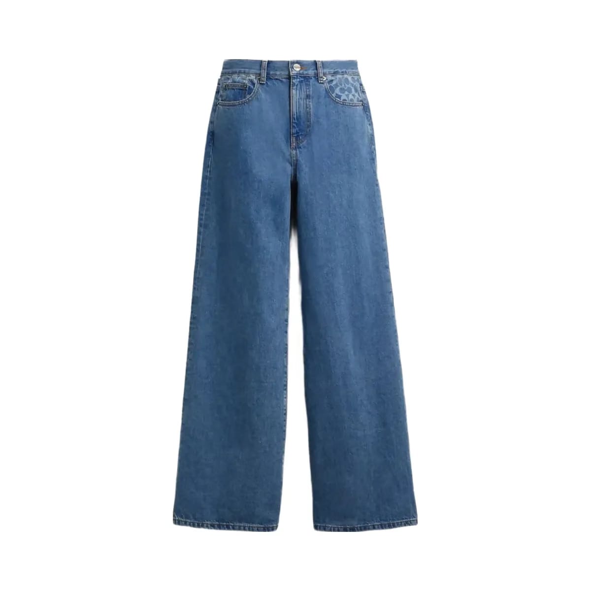 Coach High Rise Denim Jeans Hudson Medium Wash