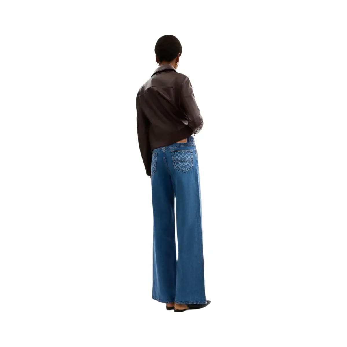 Coach High Rise Denim Jeans Hudson Medium Wash