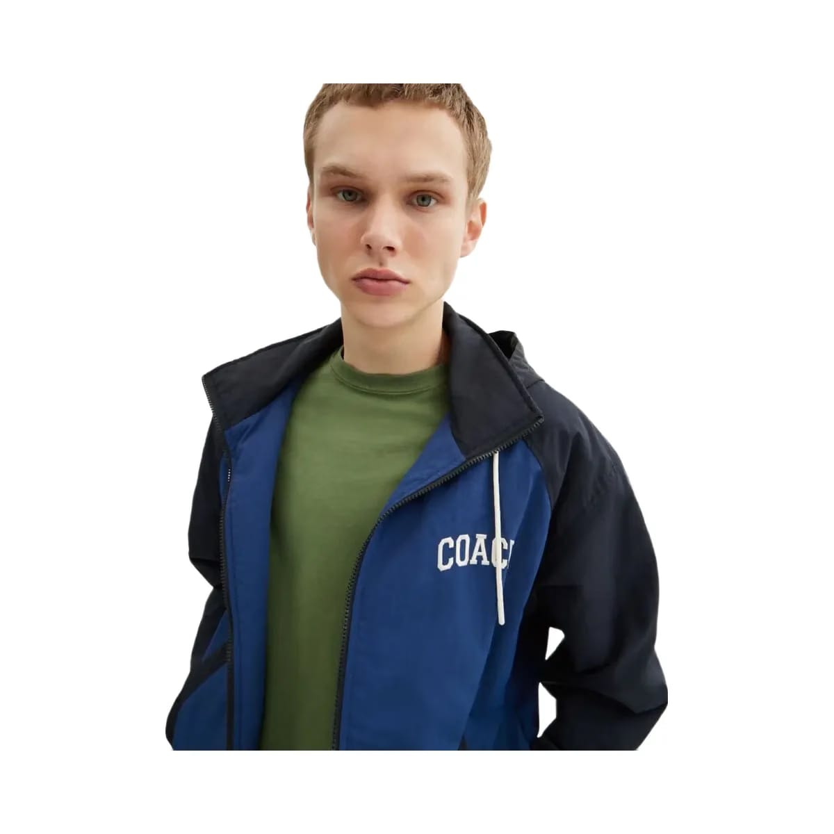 Coach Stadium Jacket In Recycled Polyamide Navy Blue