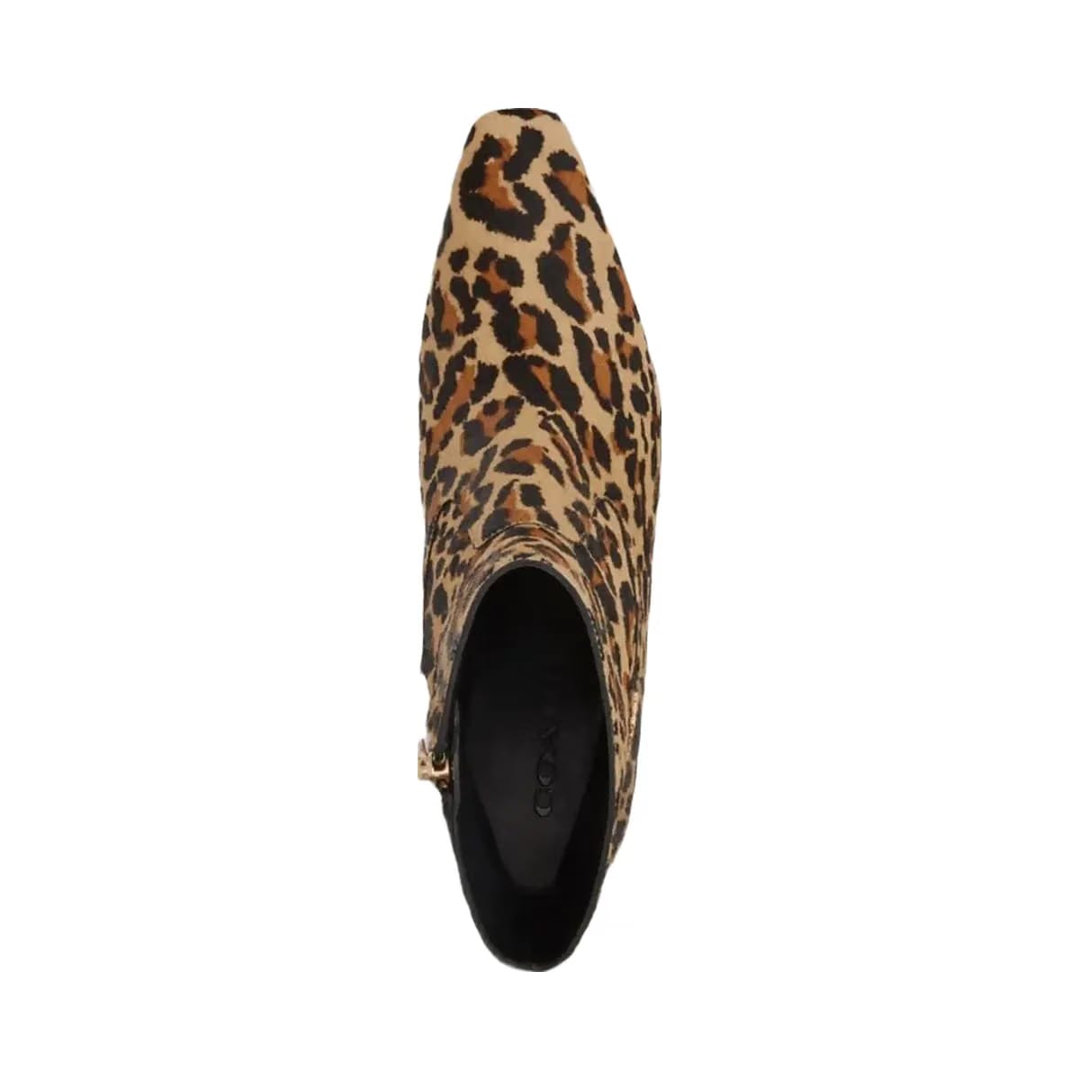 Coach Women's Kitten Heel Bootie With Leopard Print Tan & Black