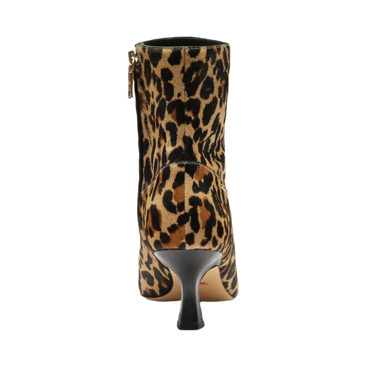 Coach Women's Kitten Heel Bootie With Leopard Print Tan & Black