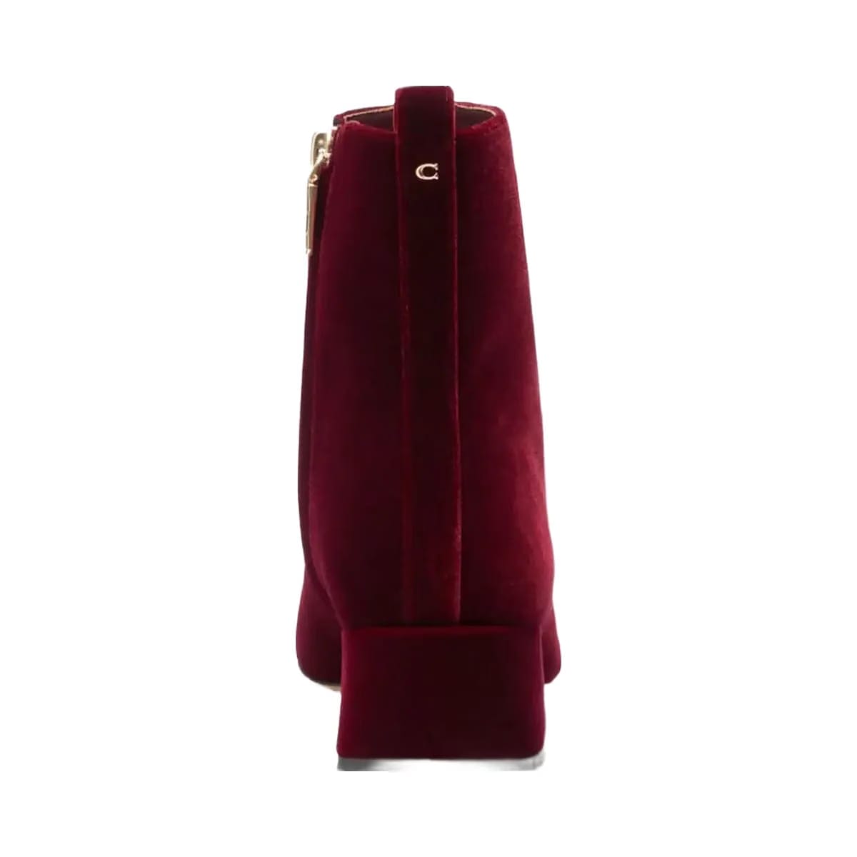 Coach Women's Block Heel Bootie Burgundy Merlot