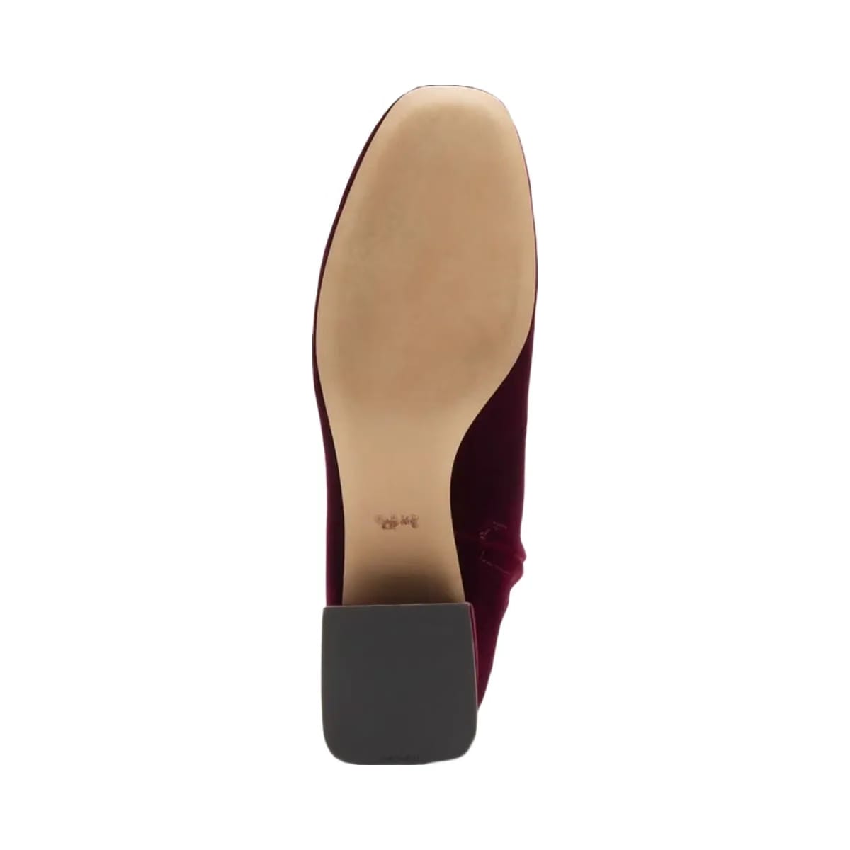 Coach Women's Block Heel Bootie Burgundy Merlot