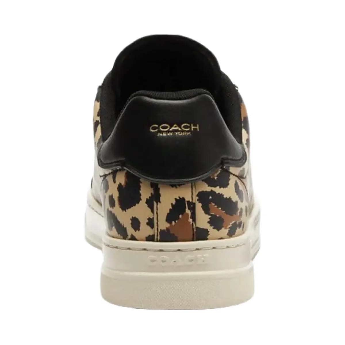 Coach Women's High Line Sneaker With Leopard Print Black Leopard