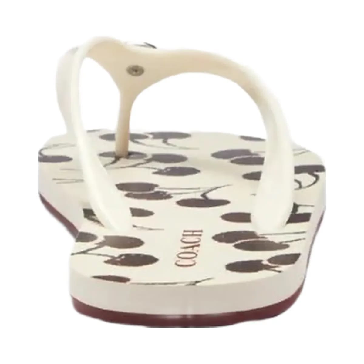 Coach Women's Zayn Flip Flop With Cherry Print Chalk Multi