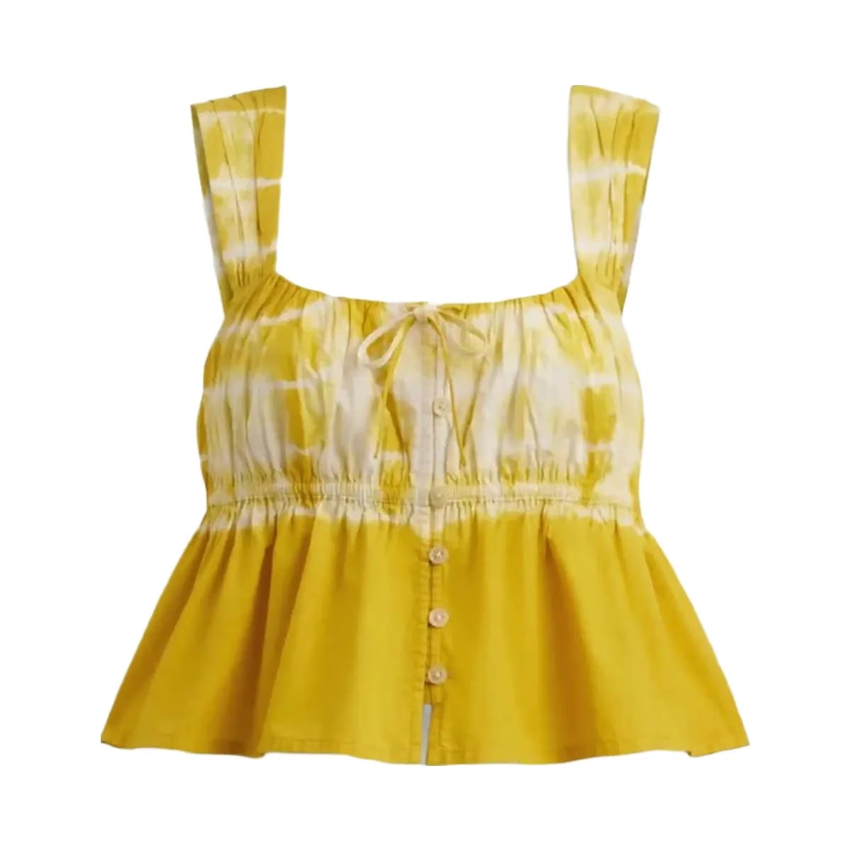 Coach Tie Dye Tank Top In Organic Cotton Yellow Multi