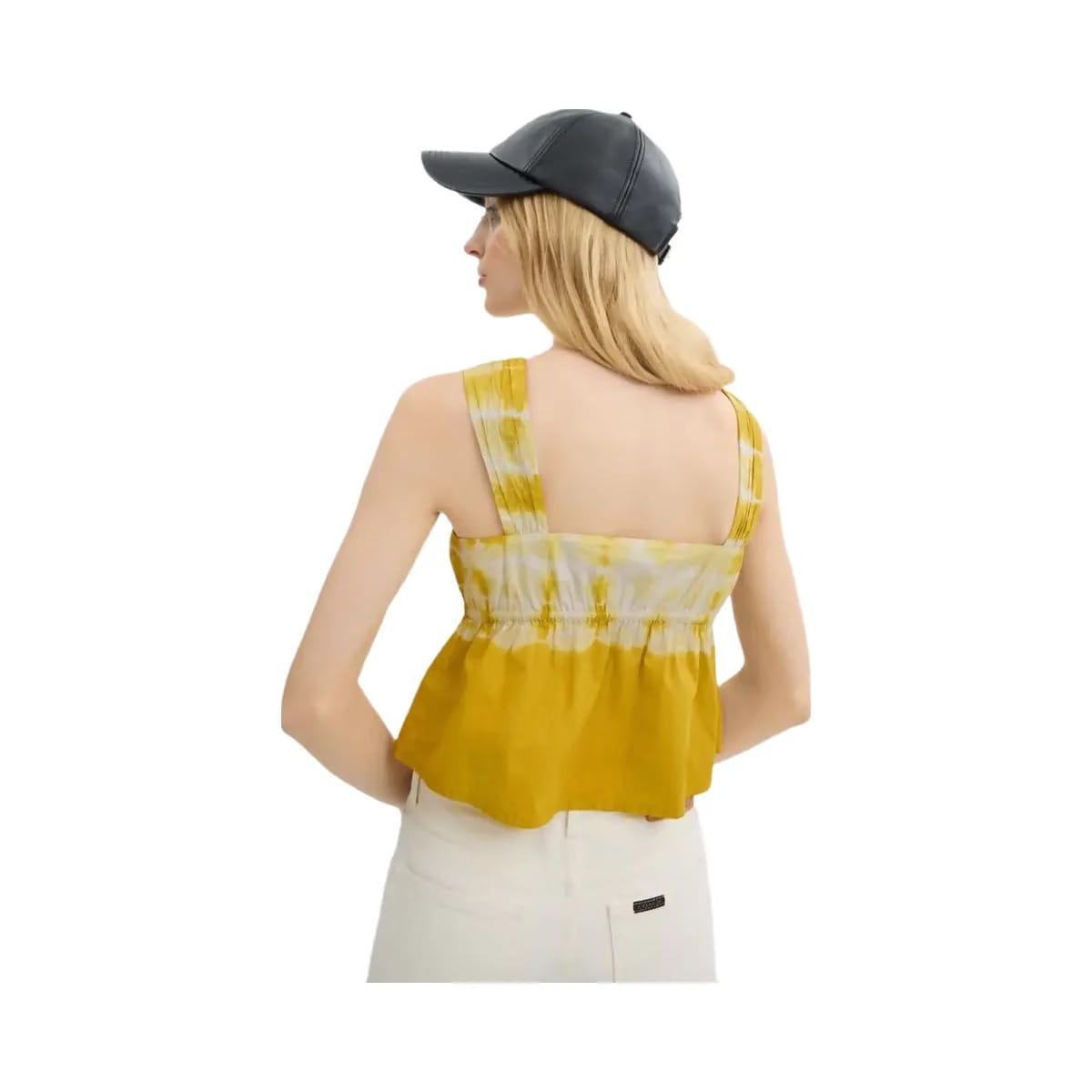 Coach Tie Dye Tank Top In Organic Cotton Yellow Multi