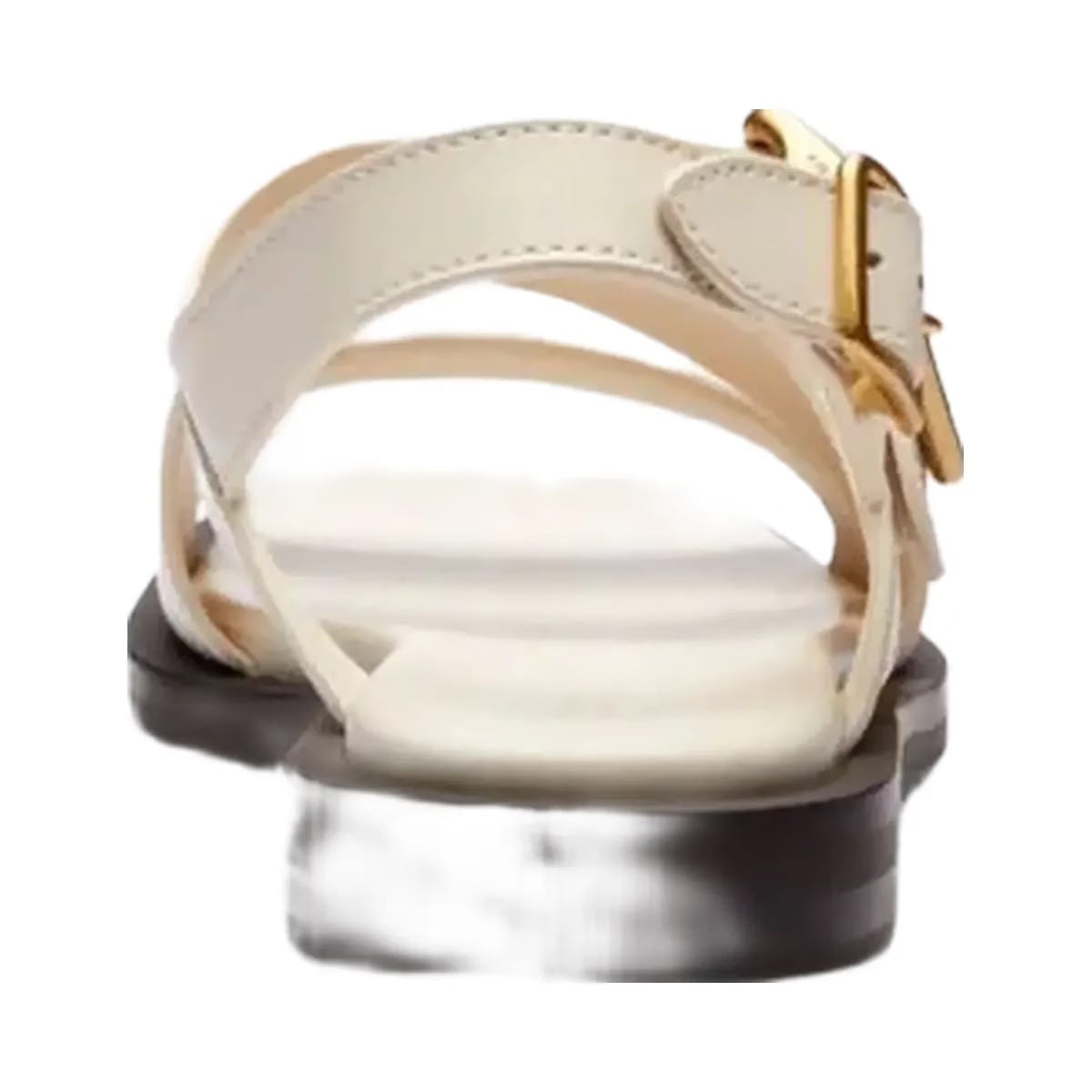 Coach Women's Archival Buckle Flat Sandal Chalk