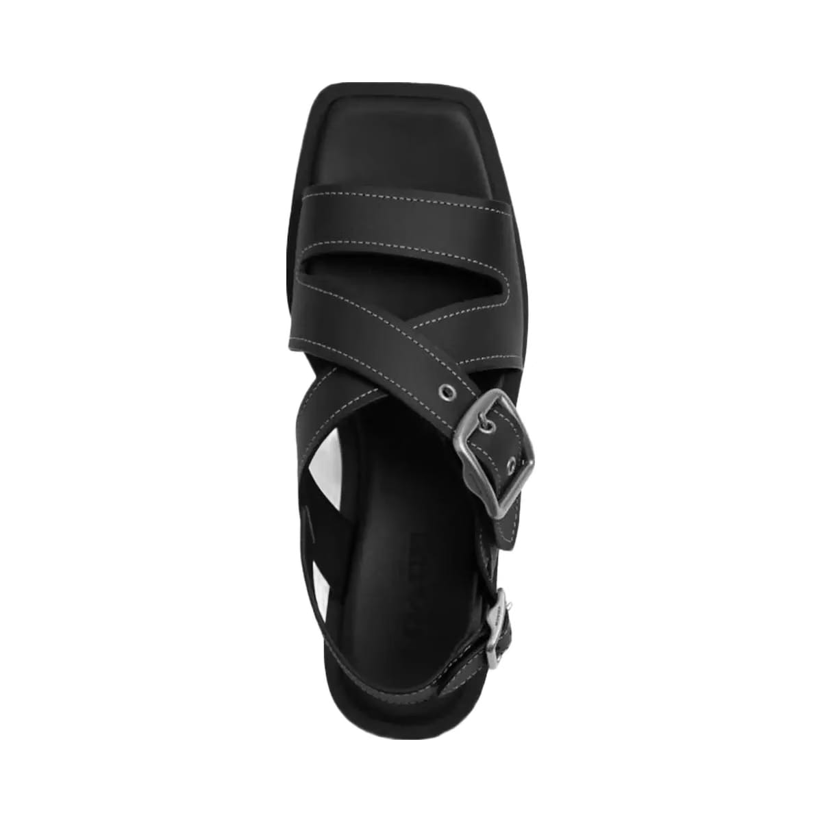 Coach Women's Archival Buckle Flat Sandal Black
