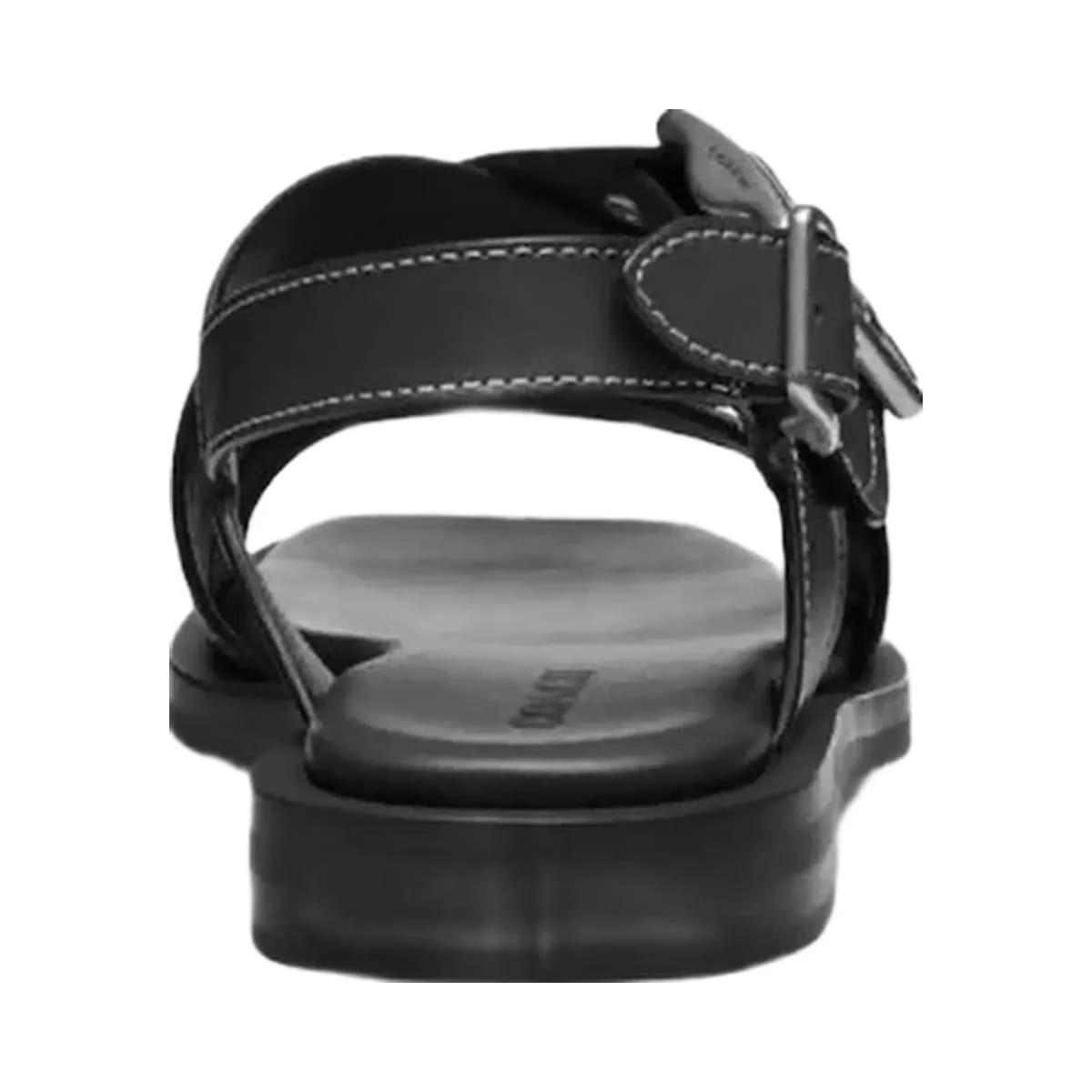 Coach Women's Archival Buckle Flat Sandal Black
