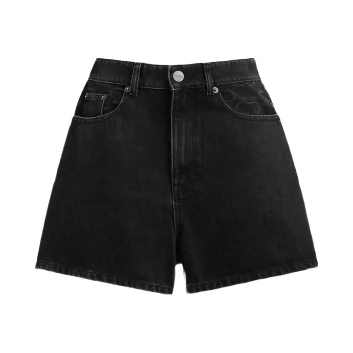 Coach Denim Shorts In Organic Cotton Black