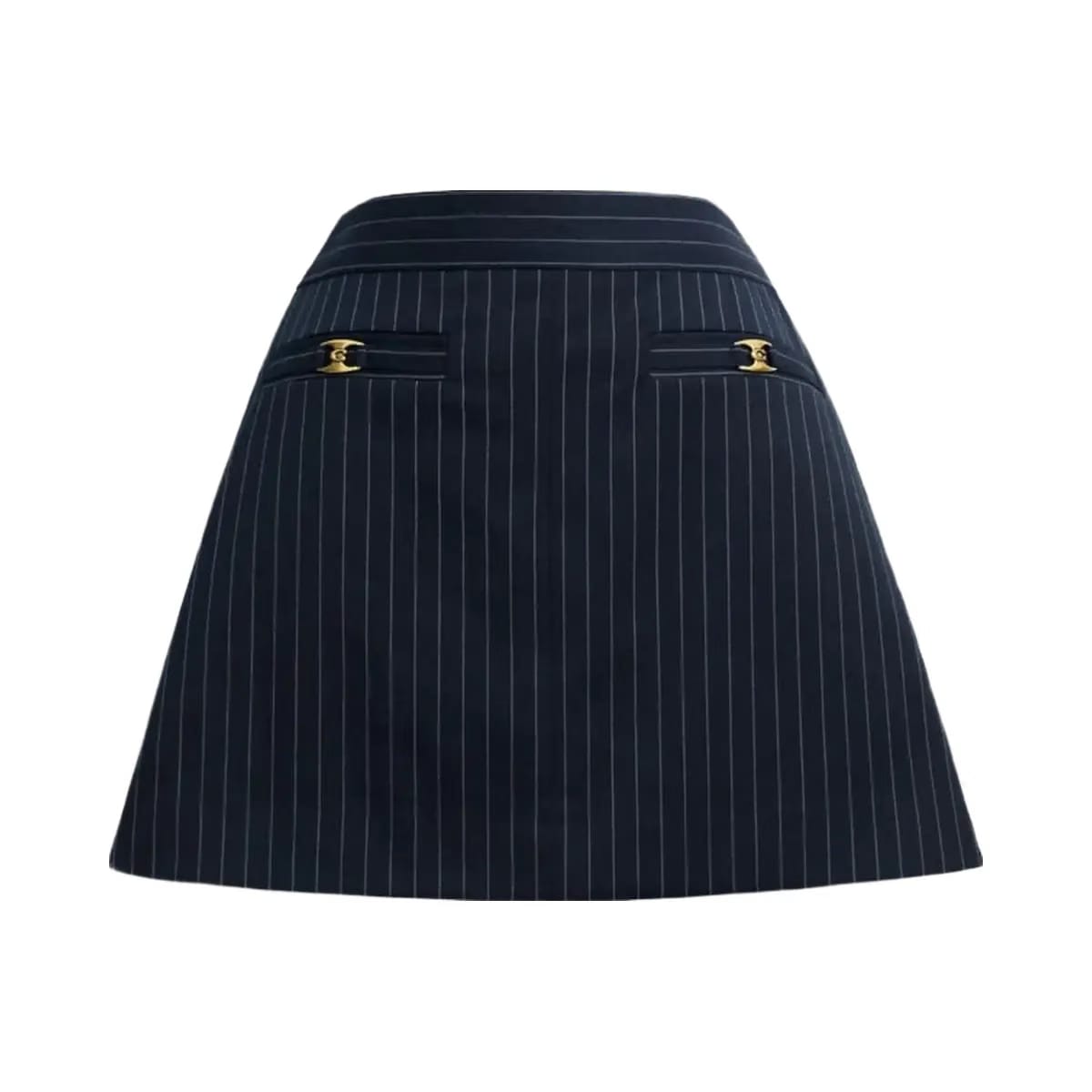 Coach Heritage C Tailored Mini Skirt White Navy