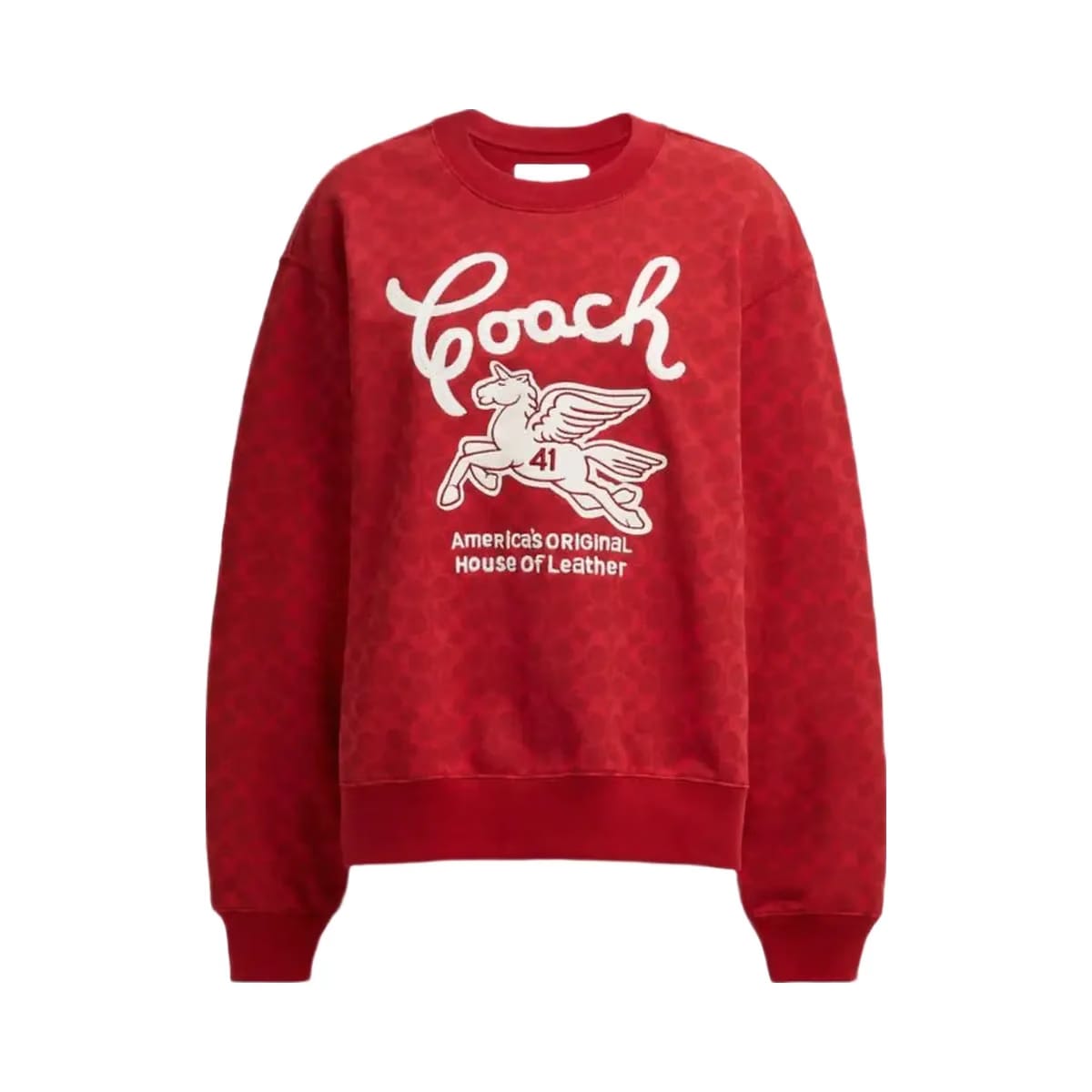 Coach Signature Pegasus Sweatshirt Red Signature