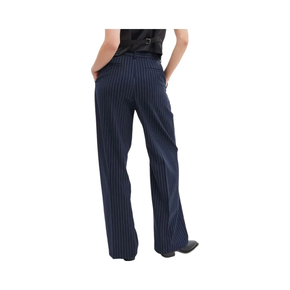 Coach Wide Leg Trousers Navy White