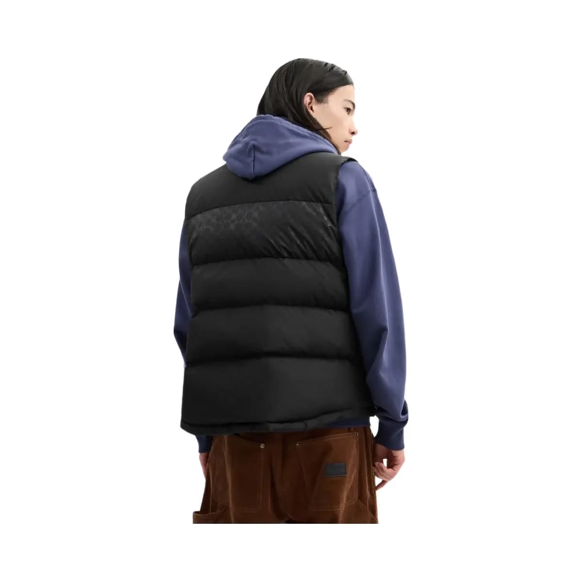 Coach Reversible Colorblock Down Vest Black