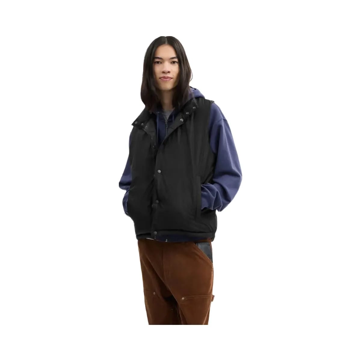 Coach Reversible Colorblock Down Vest Black