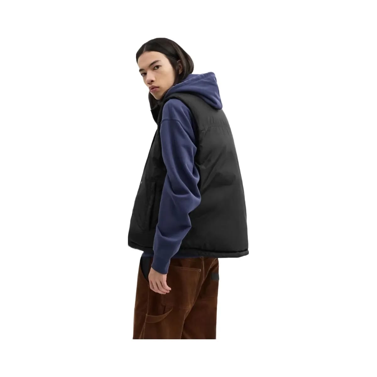 Coach Reversible Colorblock Down Vest Black