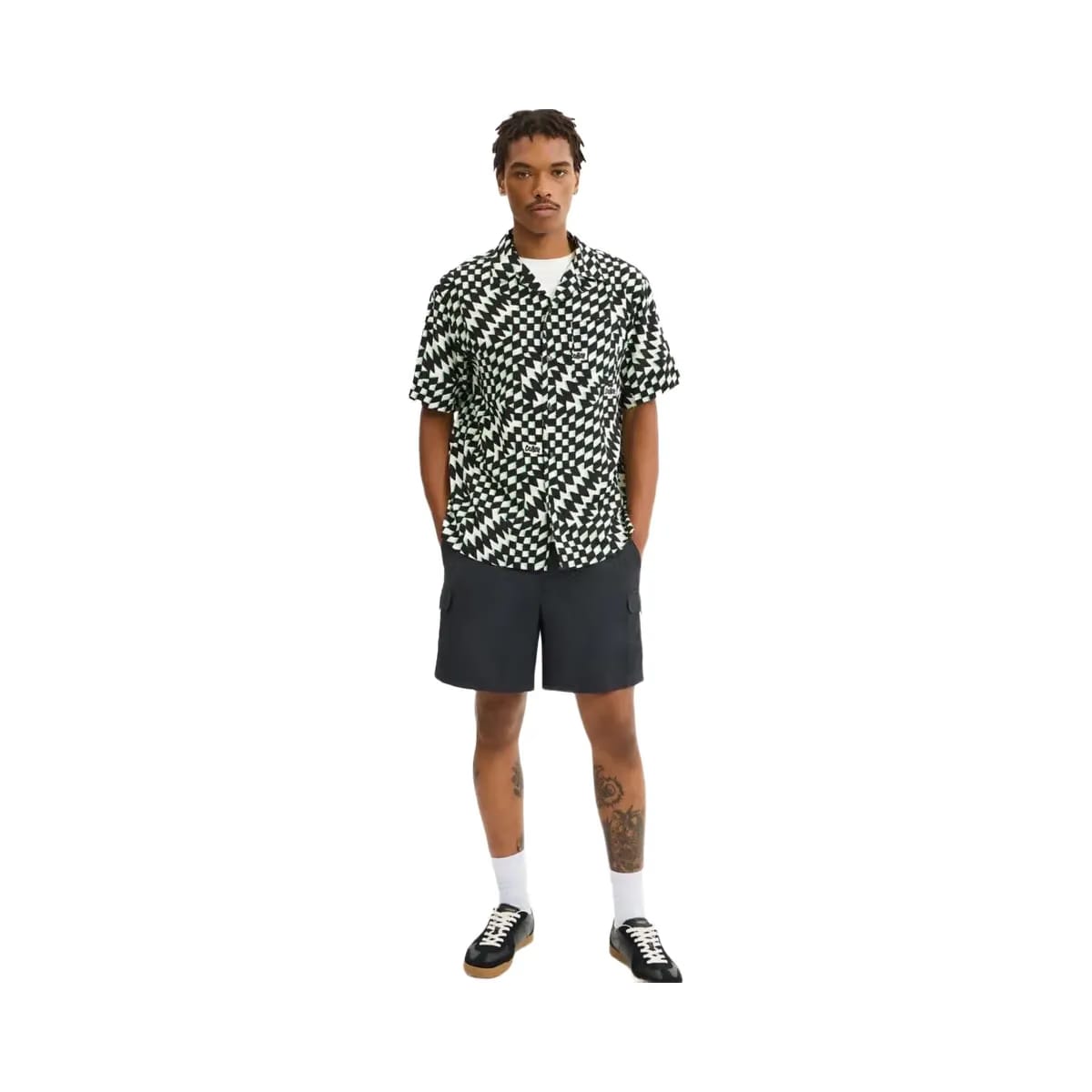 Coach Printed Camp Shirt Black Green Multi