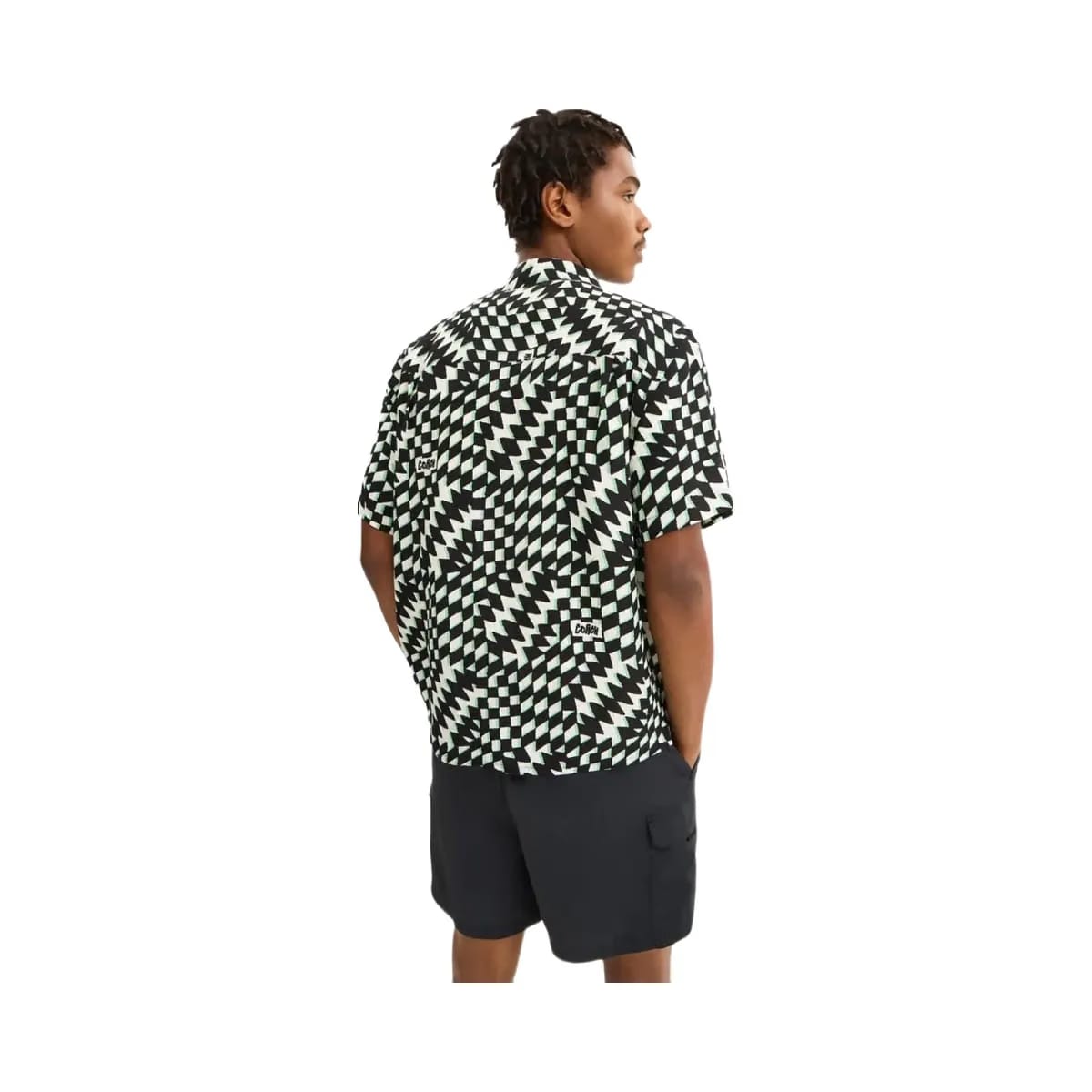 Coach Printed Camp Shirt Black Green Multi