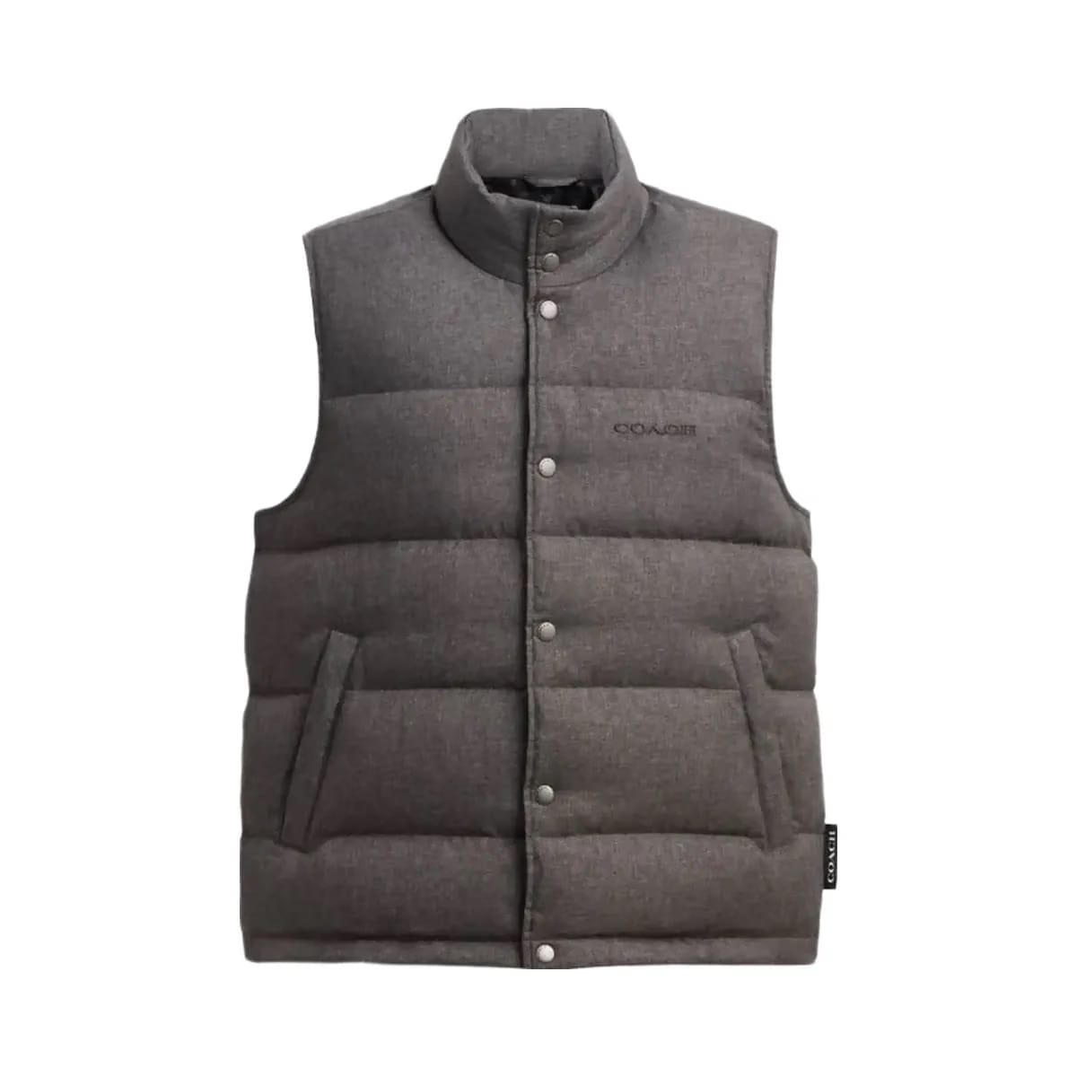 Coach Solid Down Vest Dark Heather Grey