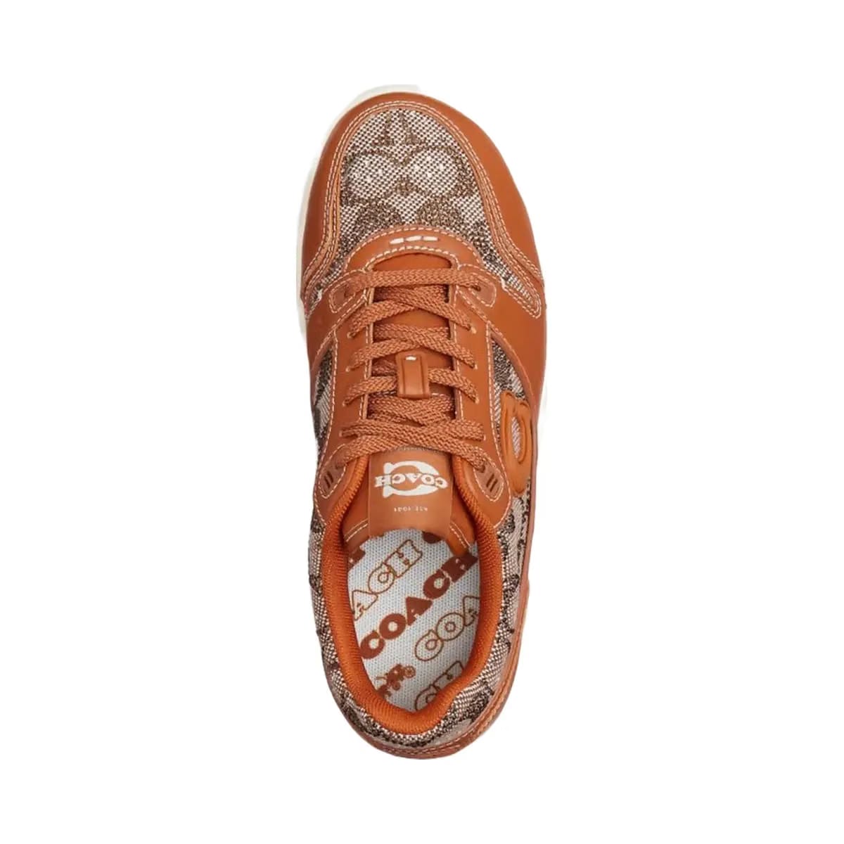 Coach Women's Soho Sneaker In Crystal Signature Jacquard Cocoa Burnished Amber