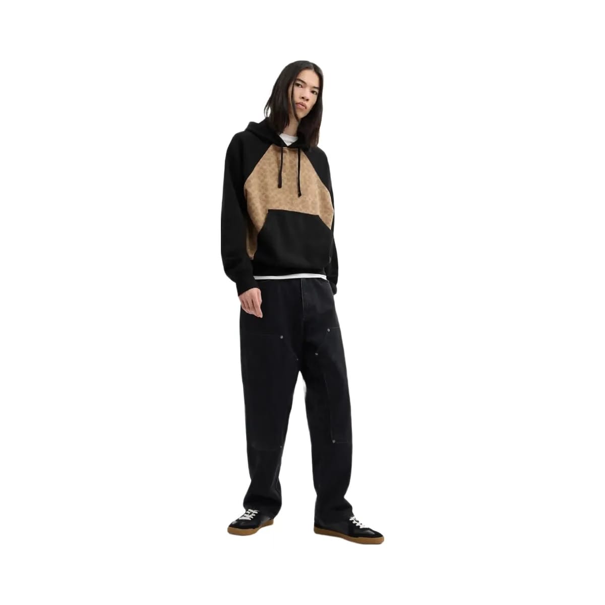 Coach Signature Hoodie In Organic Cotton Tan Signature