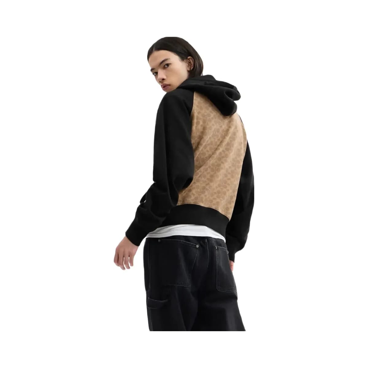 Coach Signature Hoodie In Organic Cotton Tan Signature