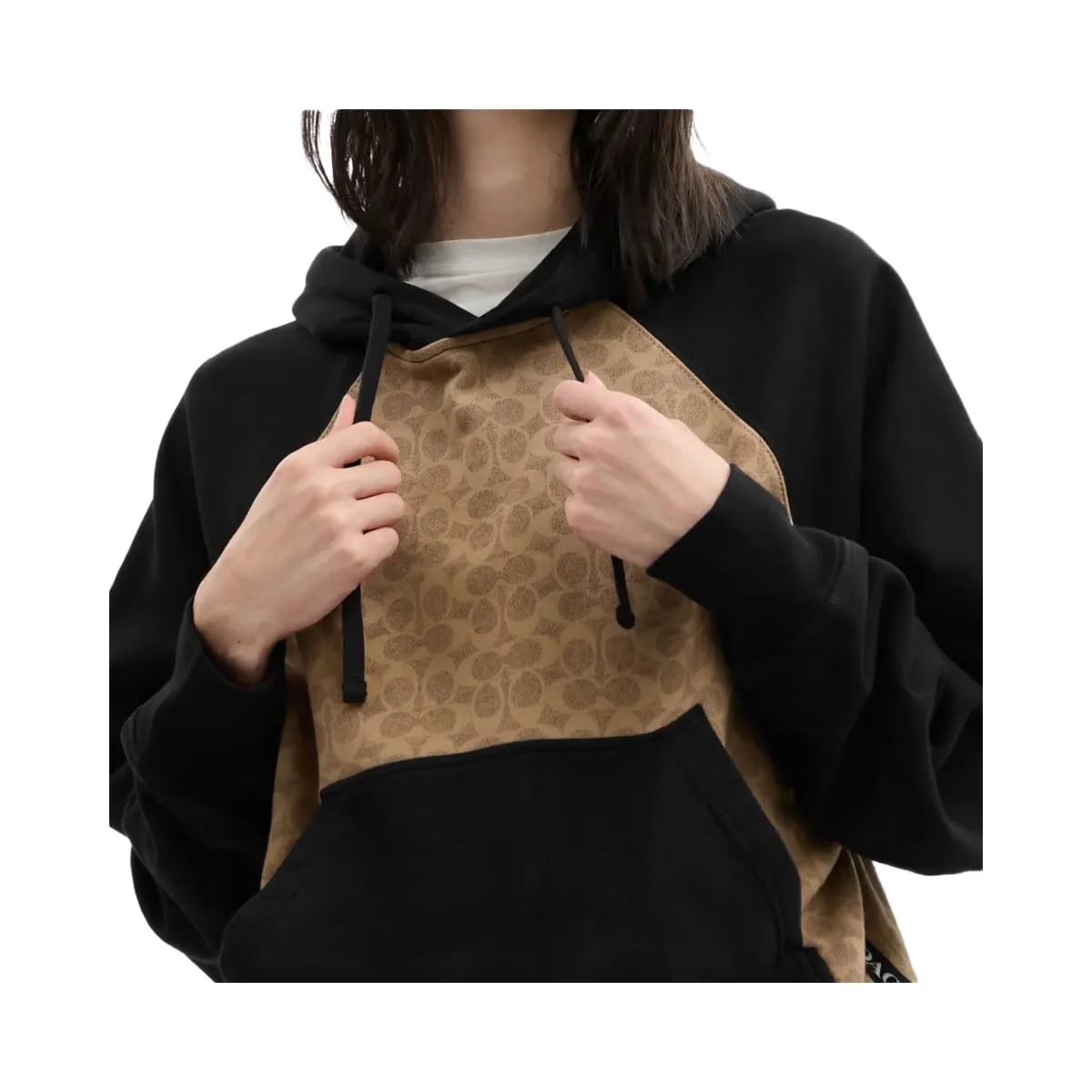 Coach Signature Hoodie In Organic Cotton Tan Signature