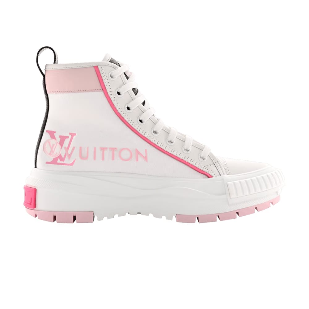 Louis Vuitton Squad Sneaker Boot White Pink