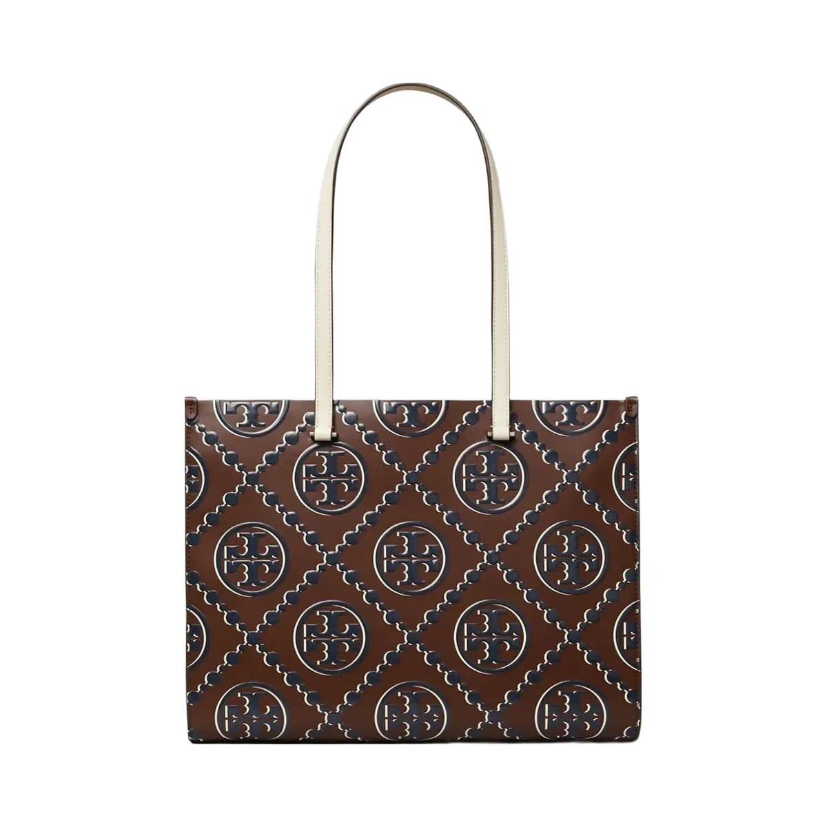 Tory Burch T Monogram Contrast Embossed Tote Tory Navy / John Coco