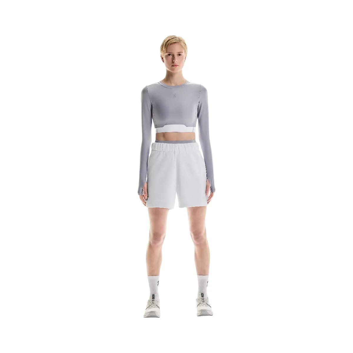 On Train Long Sleeve Crop Lilac