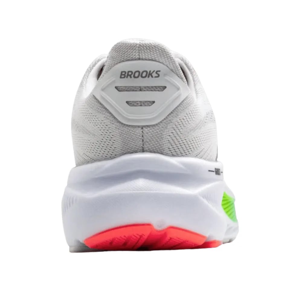 Brooks Ghost 17 White Pink Clay Gecko