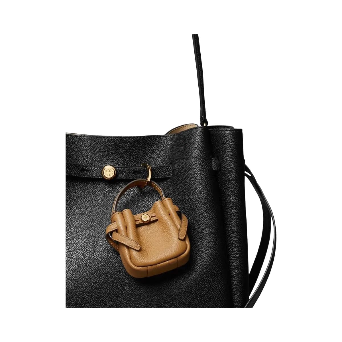 Tory Burch Romy Bucket Bag Charm Tiramisu