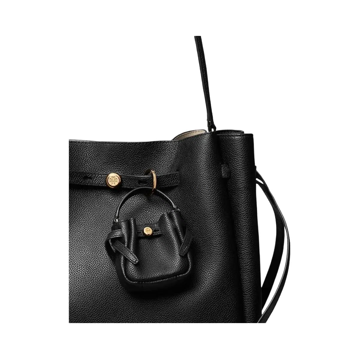 Tory Burch Romy Bucket Bag Charm Black