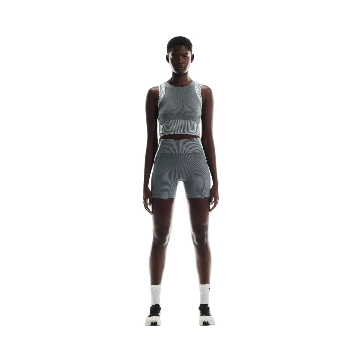 On Studio Knit Shorts Rock | Glacier