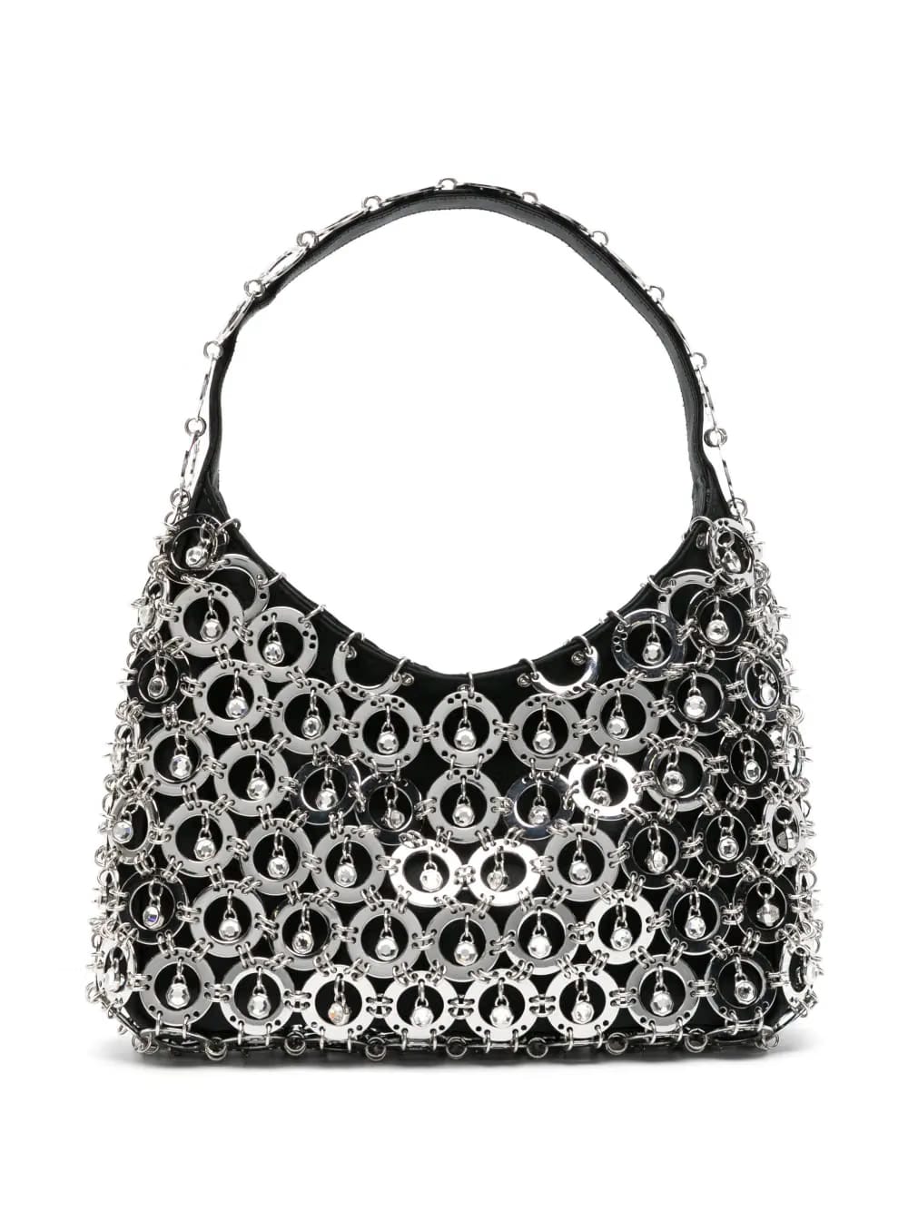Sphere chainmail-embellished shoulder bag