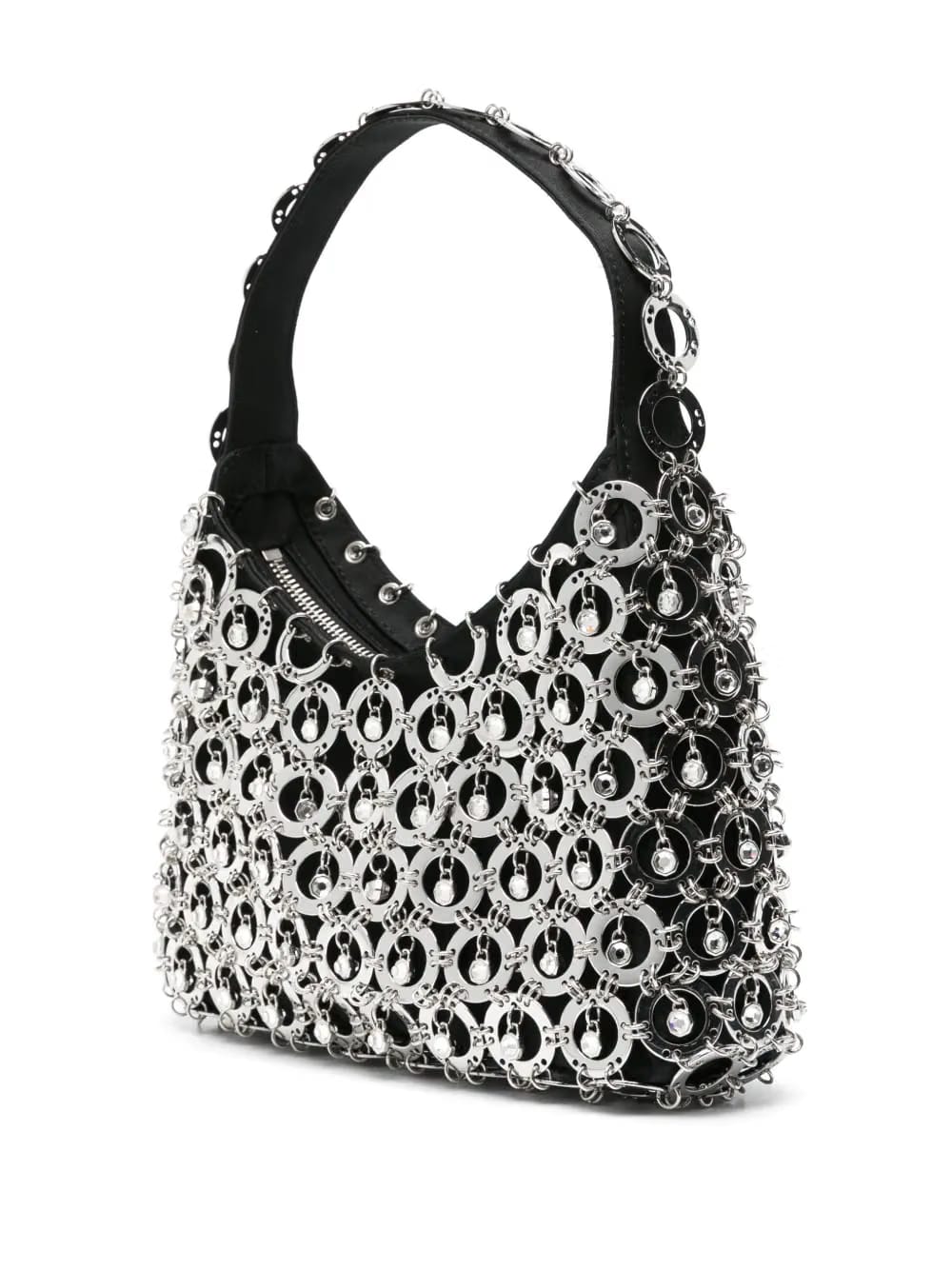 Sphere chainmail-embellished shoulder bag