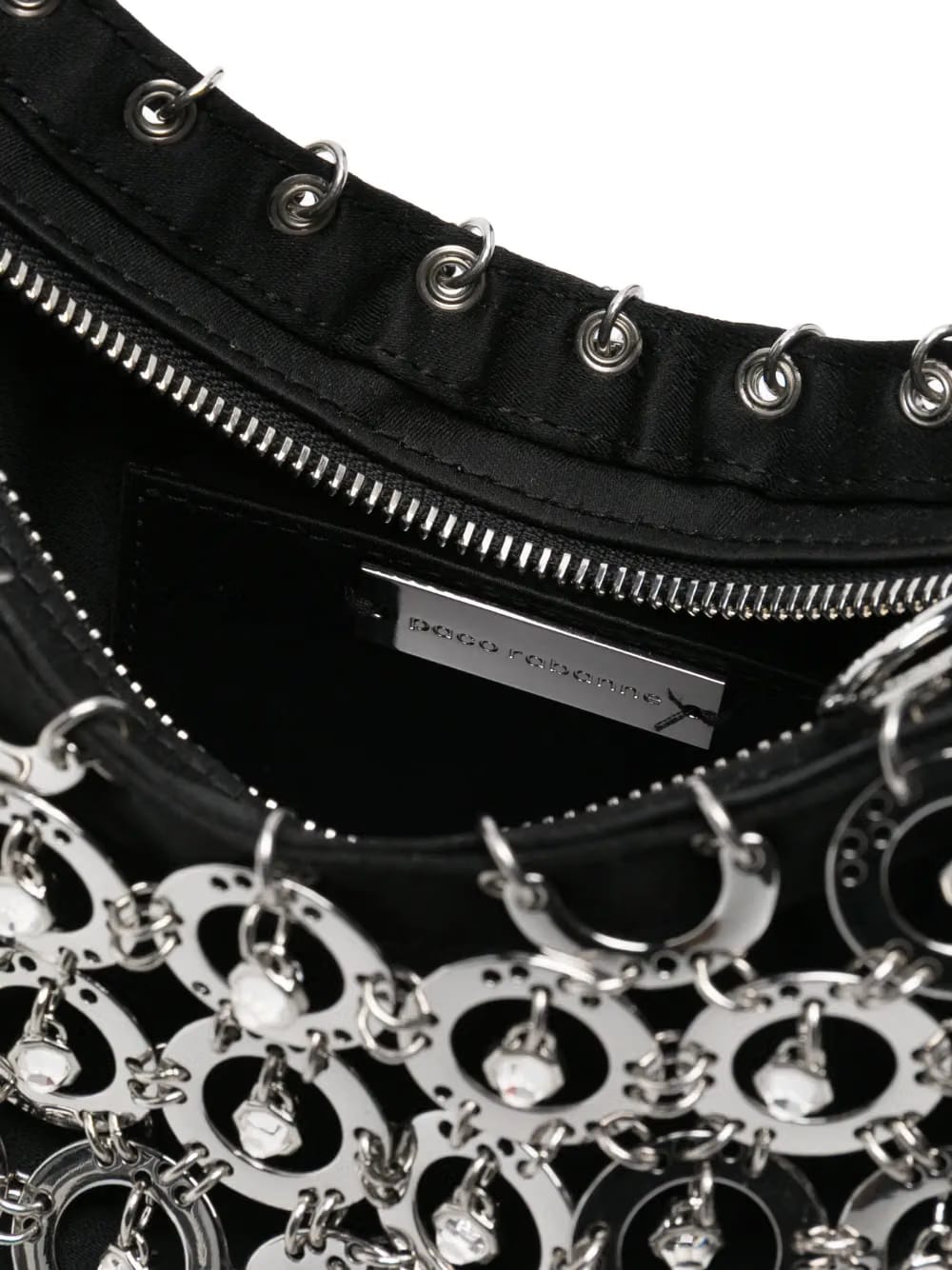 Sphere chainmail-embellished shoulder bag