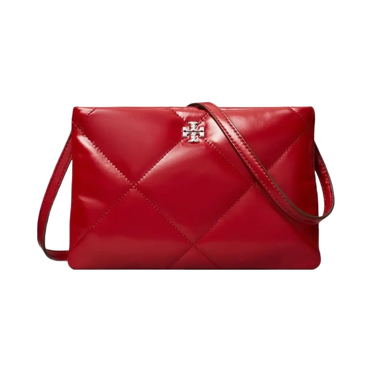 Tory Burch Kira Diamond Quilt Crossbody Bag Red