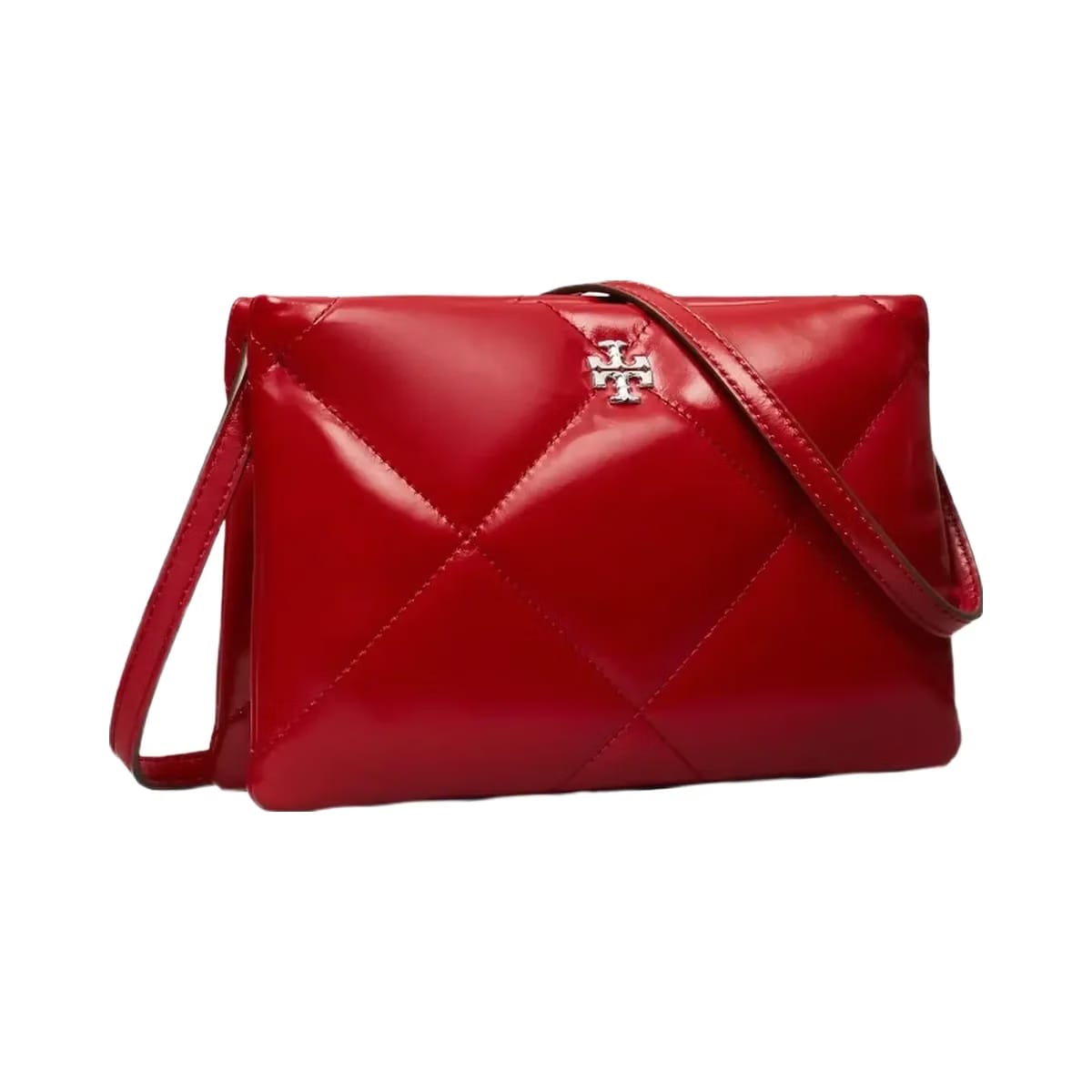 Tory Burch Kira Diamond Quilt Crossbody Bag Red