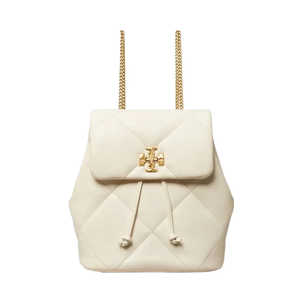 Tory Burch Mini Kira Diamond Quilt Backpack Warm White