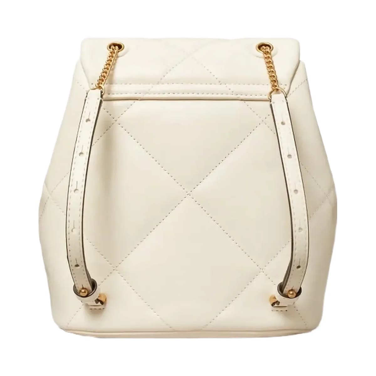 Tory Burch Mini Kira Diamond Quilt Backpack Warm White