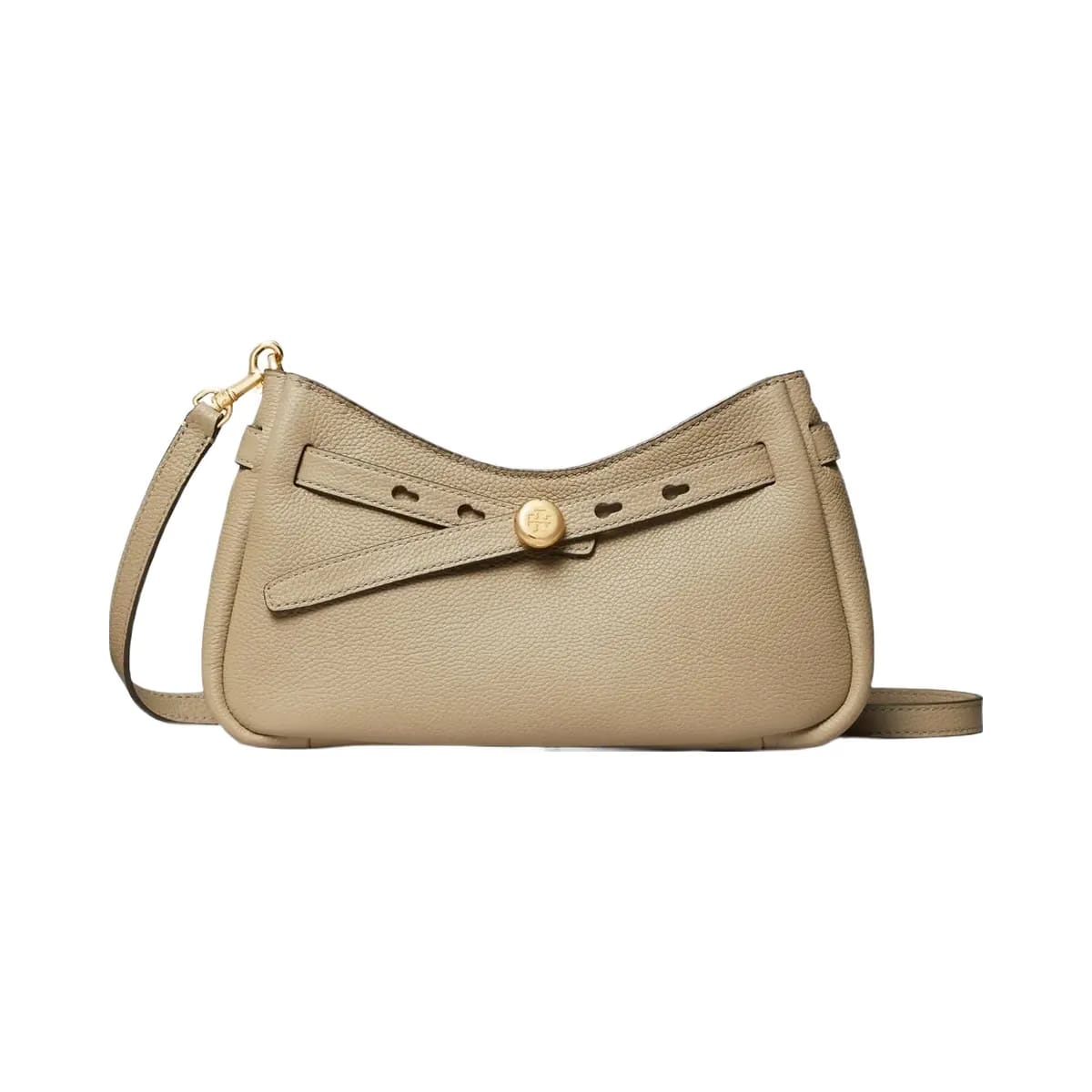 Tory Burch Romy Zip Top Crossbody Soft Cement