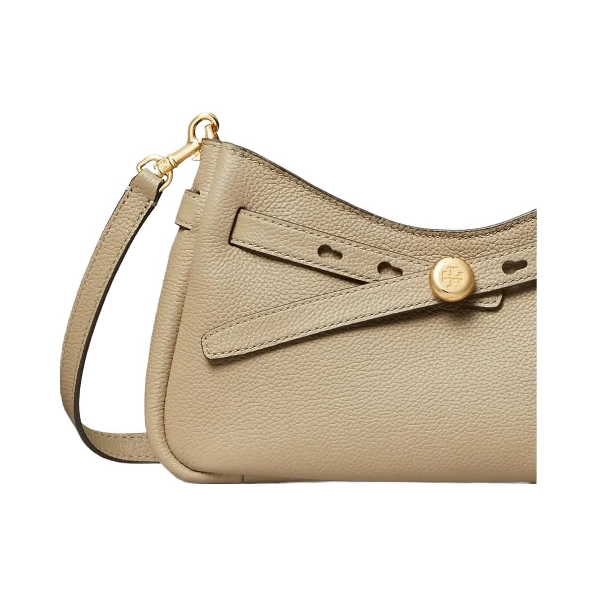 Tory Burch Romy Zip Top Crossbody Soft Cement