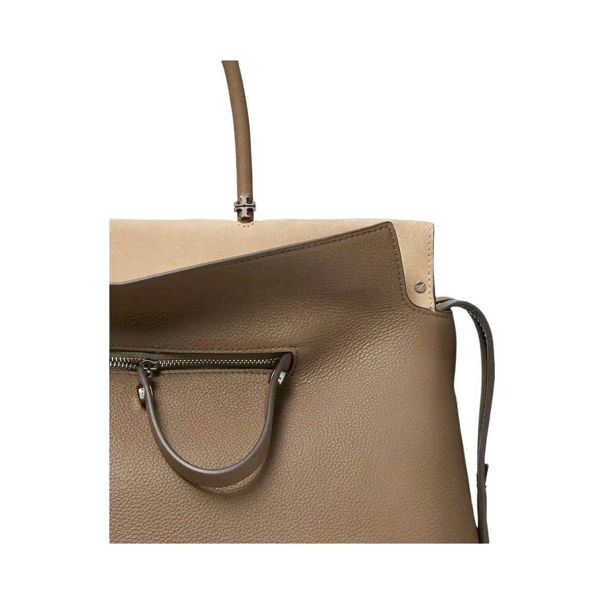 Tory Burch Large Mercer Pebbled Satchel Wild Mushroom