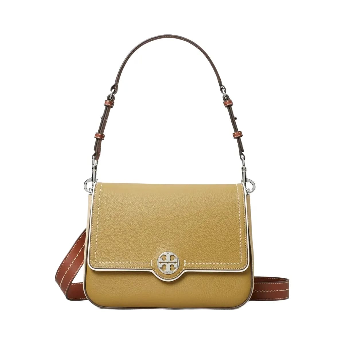 Tory Burch Leather Shoulder Bag Coconut Shell