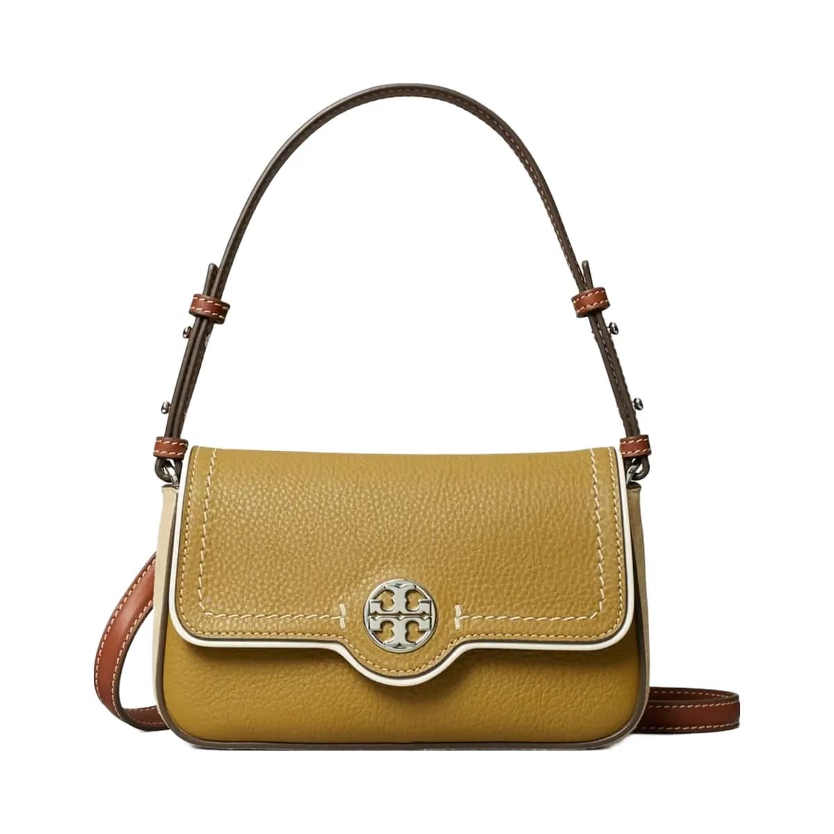 Tory Burch Mini Leather Shoulder Bag Coconut Shell