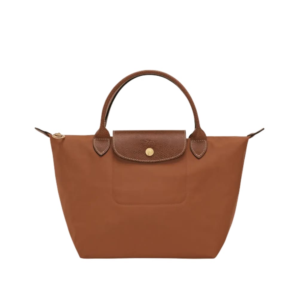 Longchamp Le Pliage Original S Handbag Cognac - Recycled canvas