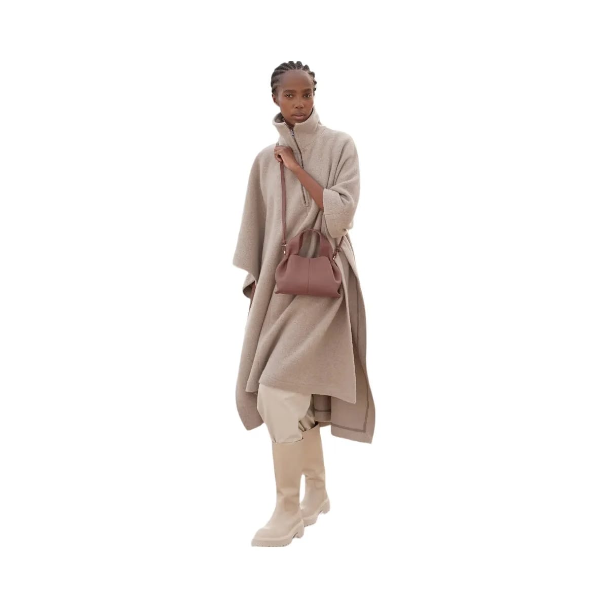Polene Numero Neuf Mini Textured Blush